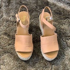 Franco Sarto Tan Wedge Sandals